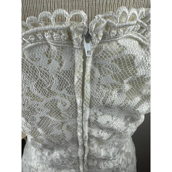 NWT Vintage Scott McClintock Lace Off The Shoulder Bridal Wedding Dress Size 12 - Picture 12 of 16